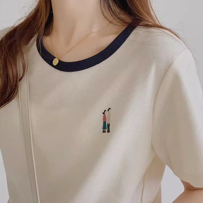 small logo waffle t-shirt