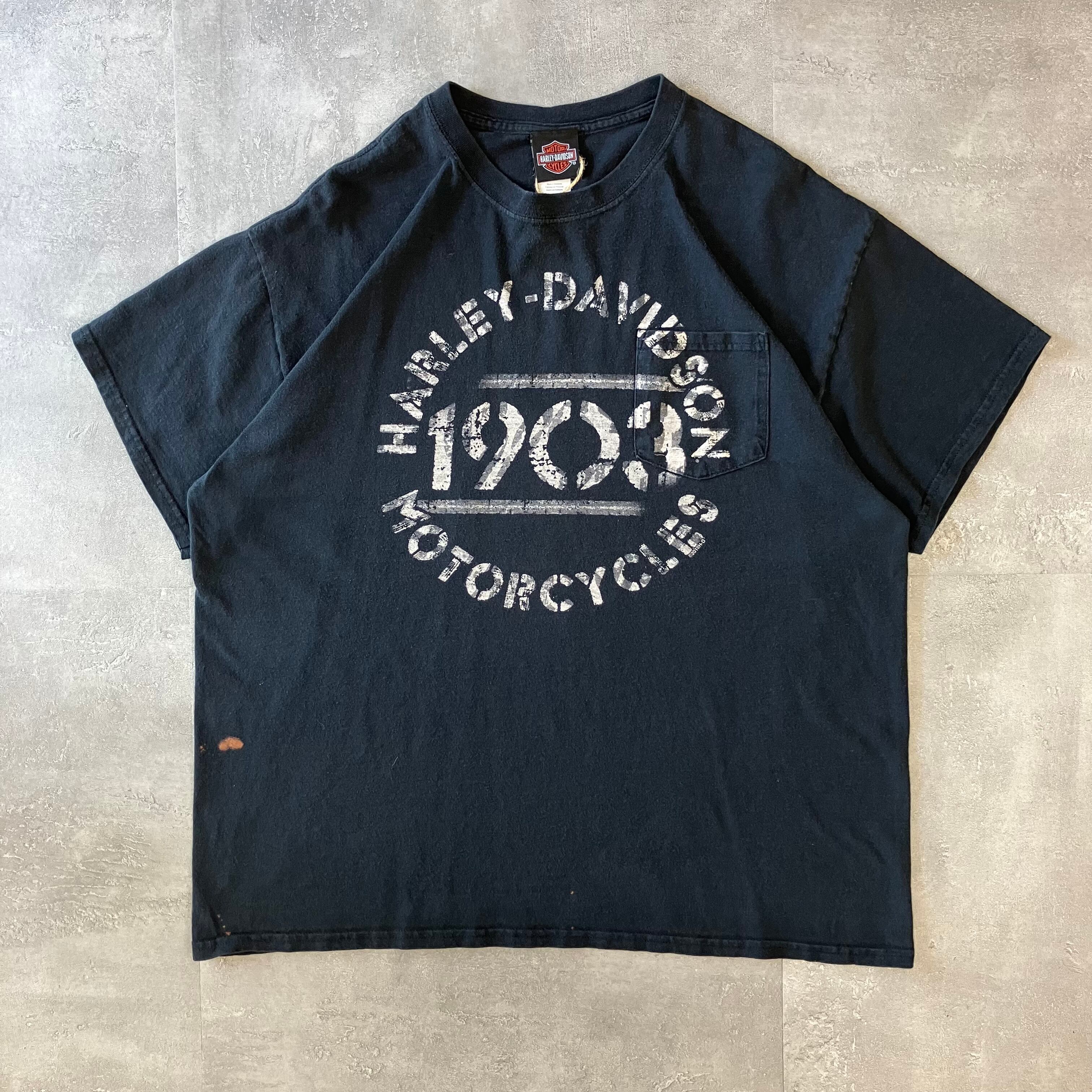 《XL size》Harley-Davidson ハーレーダビッドソン プリントTシャツ 両面プリント ブラック No.3108