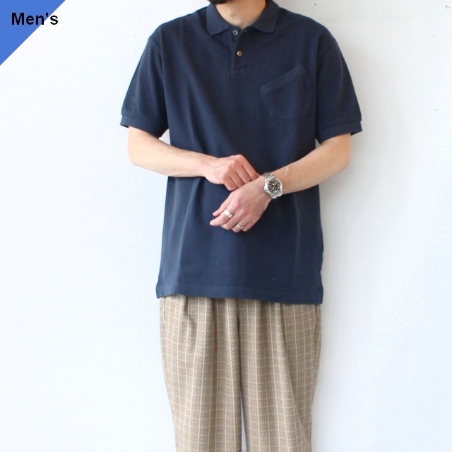 【ラスト１点】Soundman 鹿の子ポロ Arrow　（Navy）