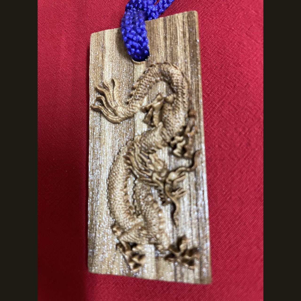 秋田県産】槐(えんじゅ) 龍虎レリーフ木札 | 遊工房 楽画喜や