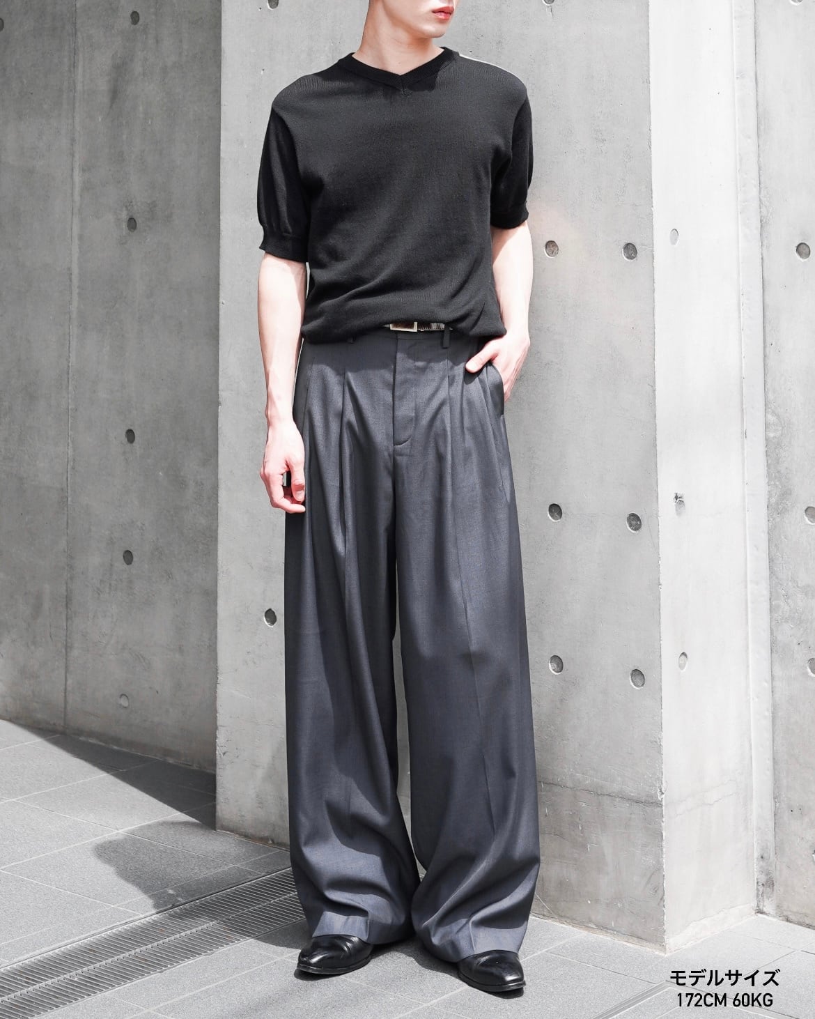 Hype】two tuck wide trousers | hypeofficial