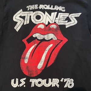 【The Rolling Stones】公式 バンドTシャツ USツアー78 レプリカ ベロマーク ローリングストーンズ Mサイズ us古着