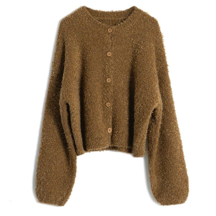 Cozy Textured Button-Up Cardigan TO0815