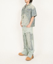【#Re:room】PAISLEY DENIM HALF SLEEVE JACKET［REJ135］