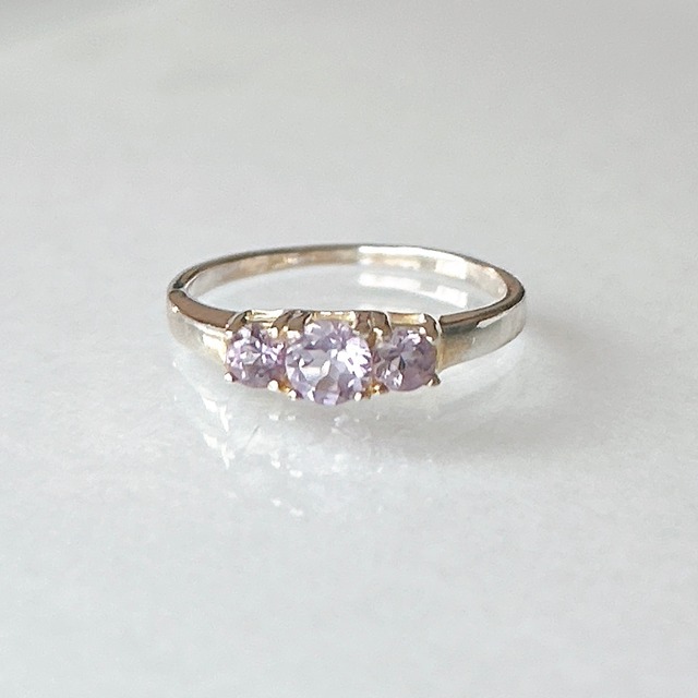 Three Drops Amethyst−アメジスト3粒リング