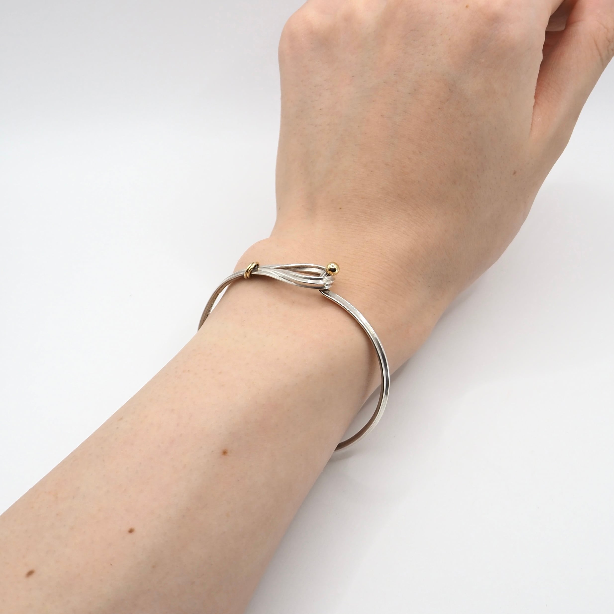 Tiffany&Co. フック&アイ バングル シルバー925 K18 ティファニー