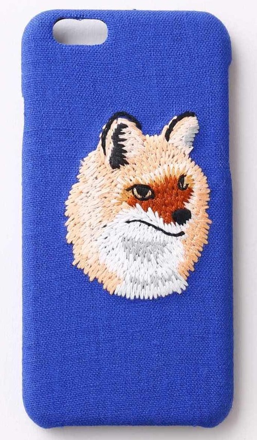 【iPhone6/6S専用】刺繍iPhone6/6Sケース キツネ