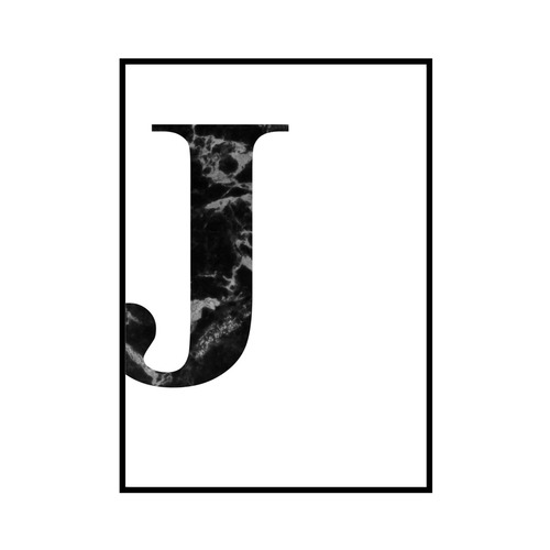 "J" 黒大理石 - Black marble - ALPHAシリーズ [SD-000511] B4サイズ フレームセット