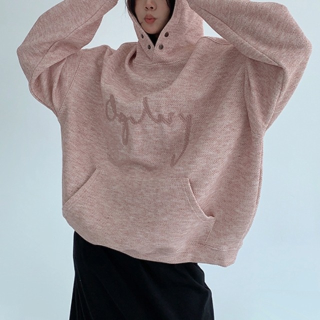 logo embroidered design hoodie　ロゴ刺繍デザインフーディー　J1560