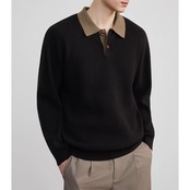 オープンカラー ポロシャツニット af0401