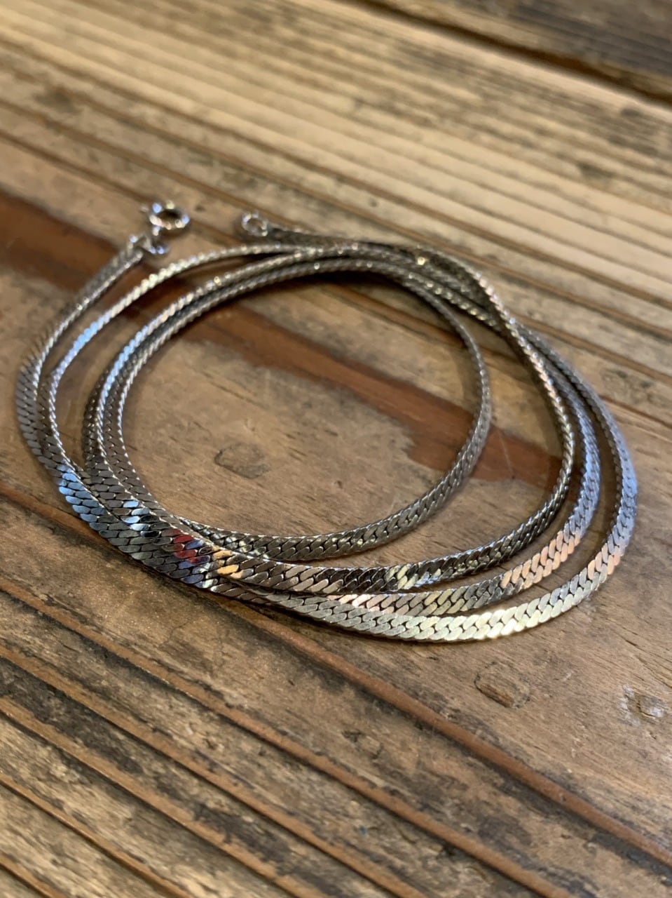 1990's Narrow Chain Bracelet × Necklace 3Way Accessory