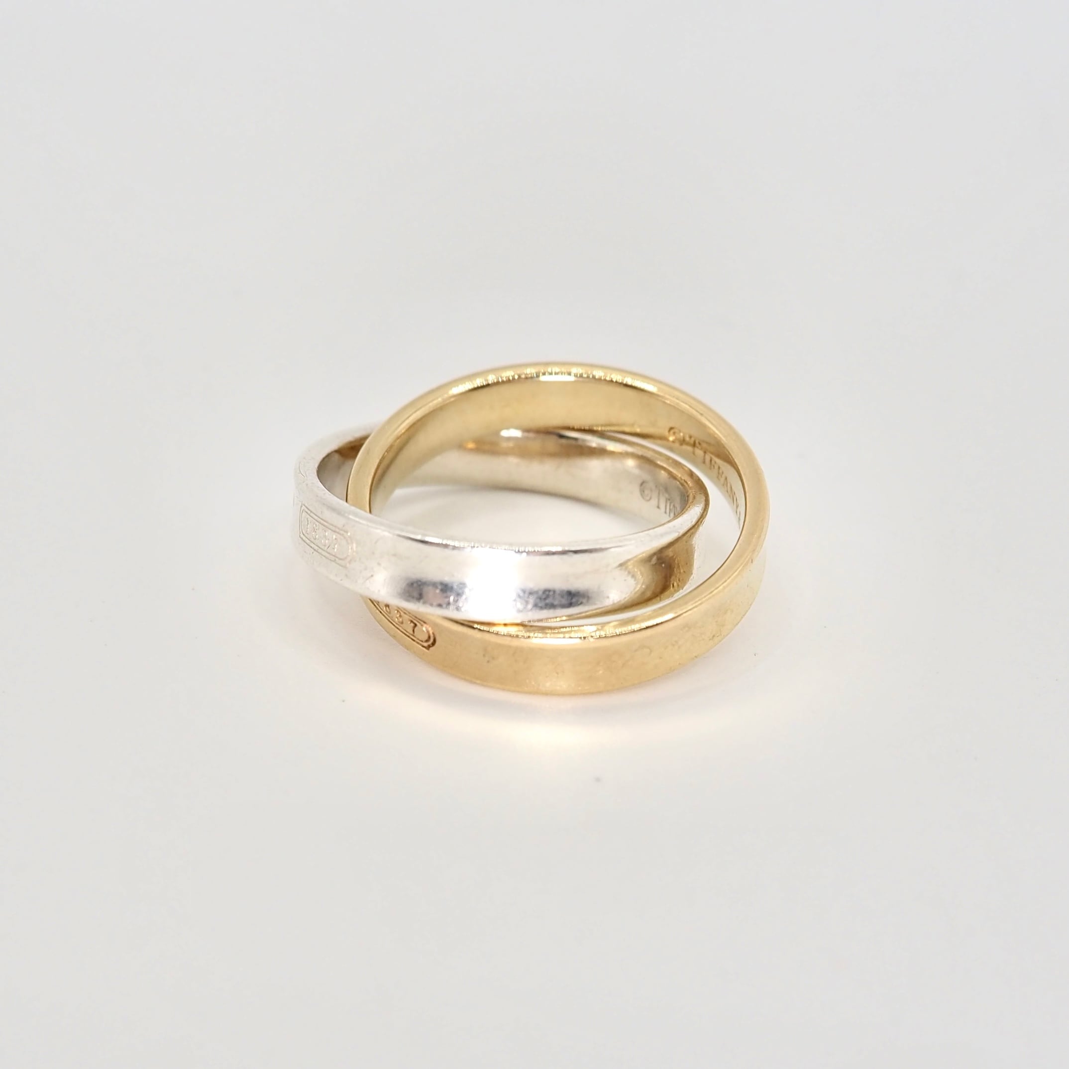 【極美品】 Tiffany1837 インターロッキング サークル リング 9号 現行品】Tiffany&Co. 約9号 1837 インターロッキング サークル リング