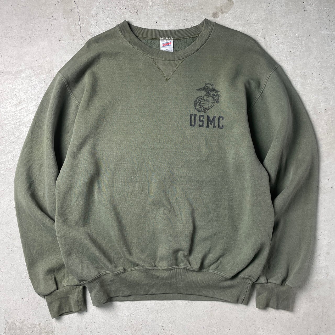 90年代 USA製 SOFFE USMC アメリカ海兵隊 ワンポイントロゴスウェット 