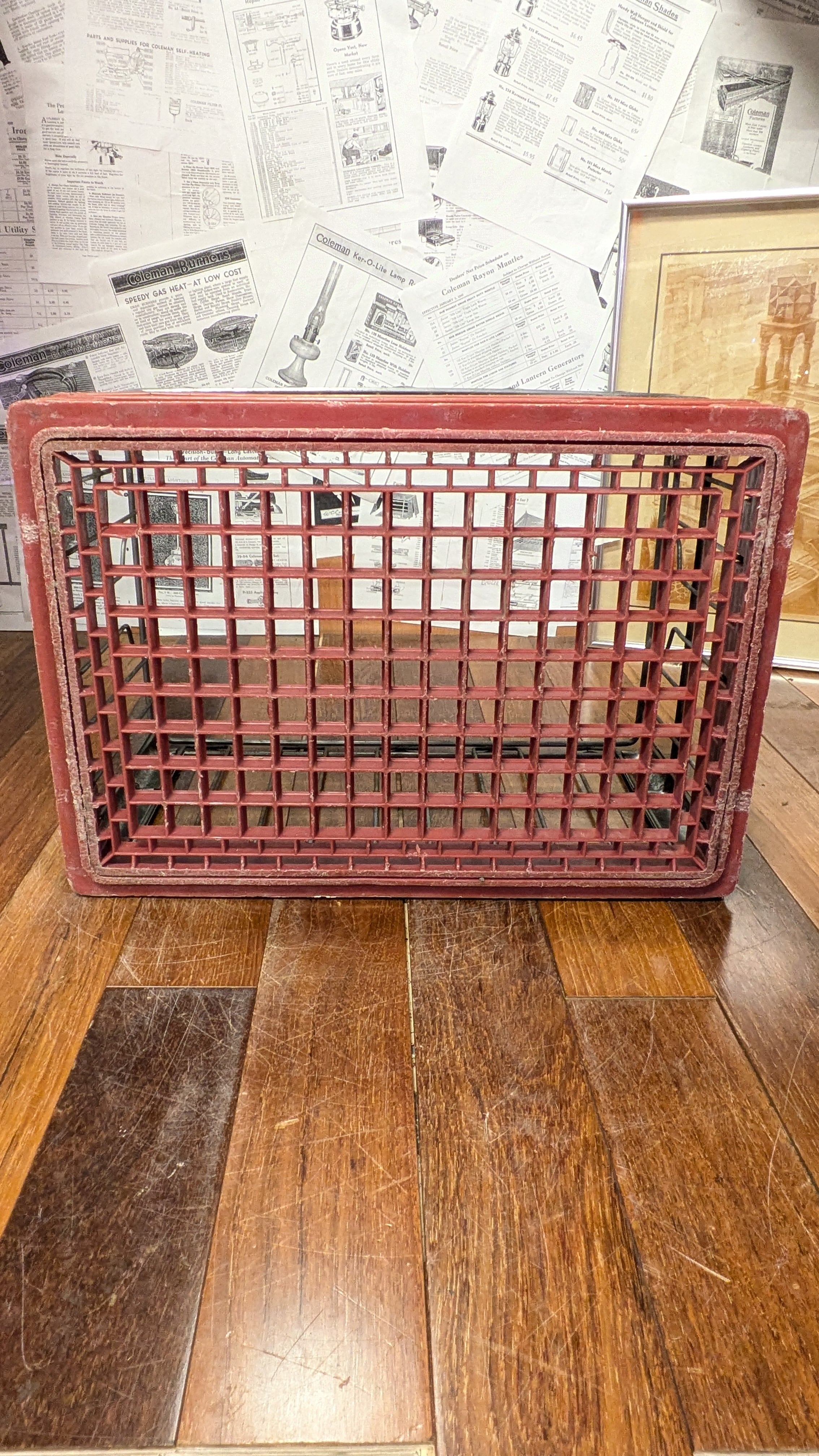 70's Vintage Carnation WireCrate StorageBox Antique Container