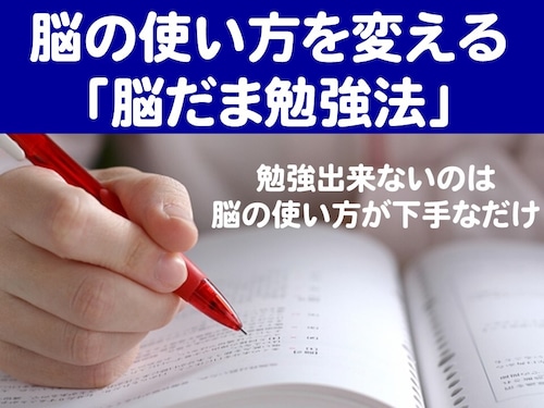 脳の使い方を変える「脳だま勉強法」～勉強できないのは脳の使い方が下手なだけ～