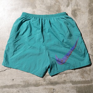 美品 L 90s Big Swoosh NIKE ナイロンショーツ ショートパンツ 水着 ナイキ