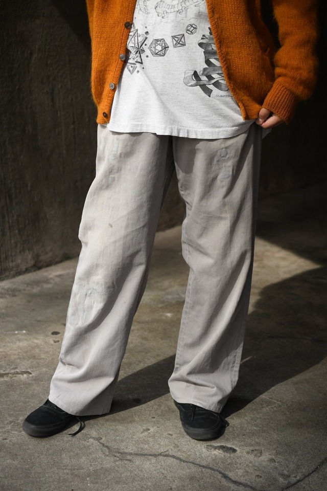 OK／60's "unknown" nice fade cotton work pants