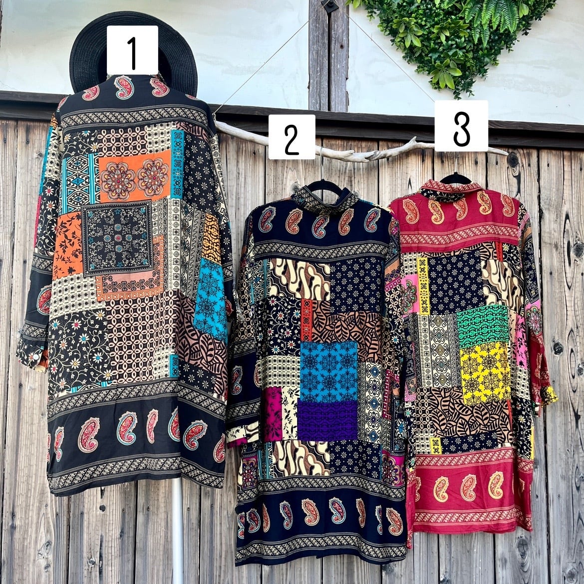 パッチワーク柄シャツ | アジアン雑貨ルチュ
