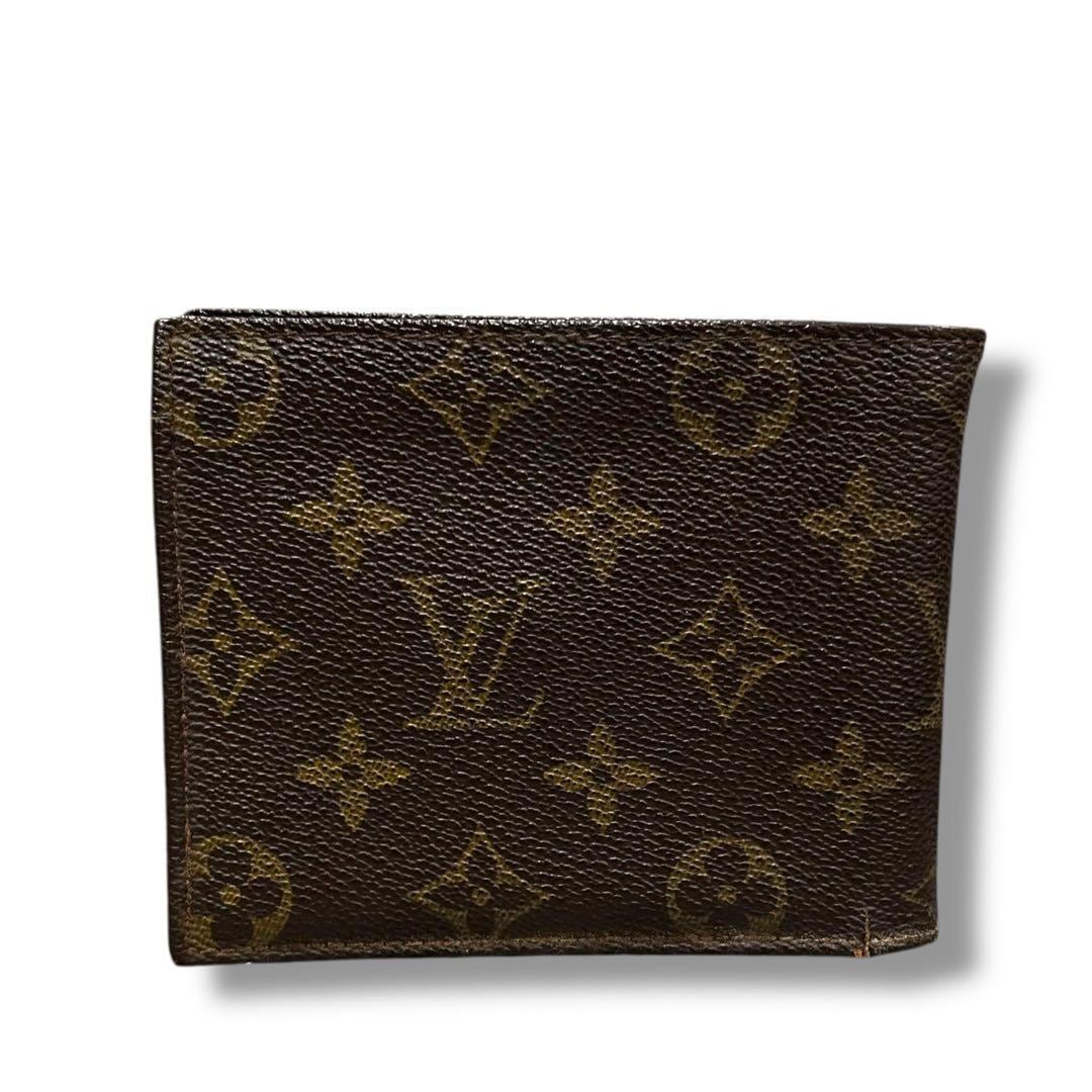 LOUIS VUITTON ヴィトン モノグラム 二つ折り 財布 ブラウン