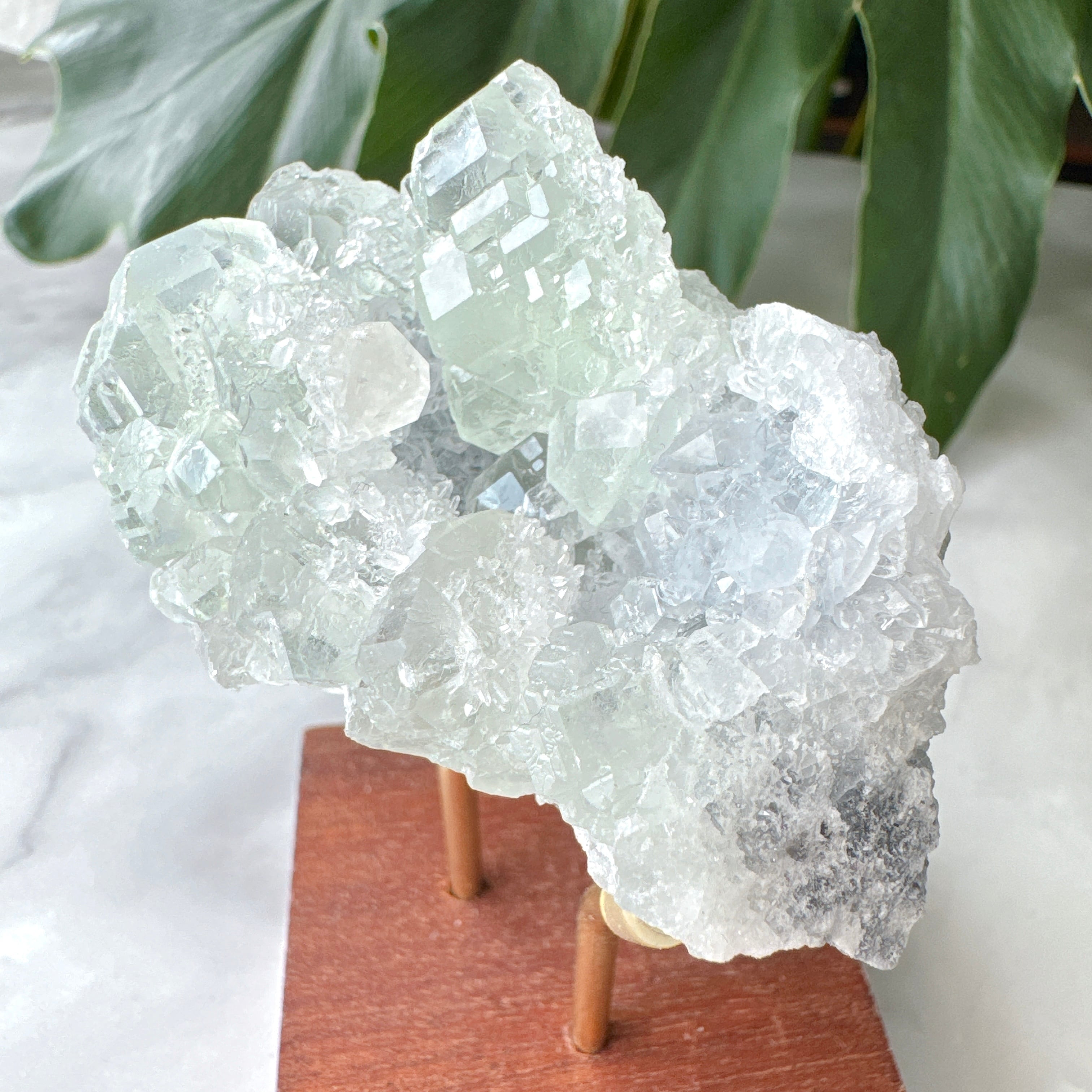 フローライト×水晶 クラスター 原石 天然石