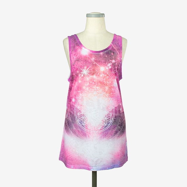 プリントヘザータンク　パドマ２　Print heather tank top Padma2