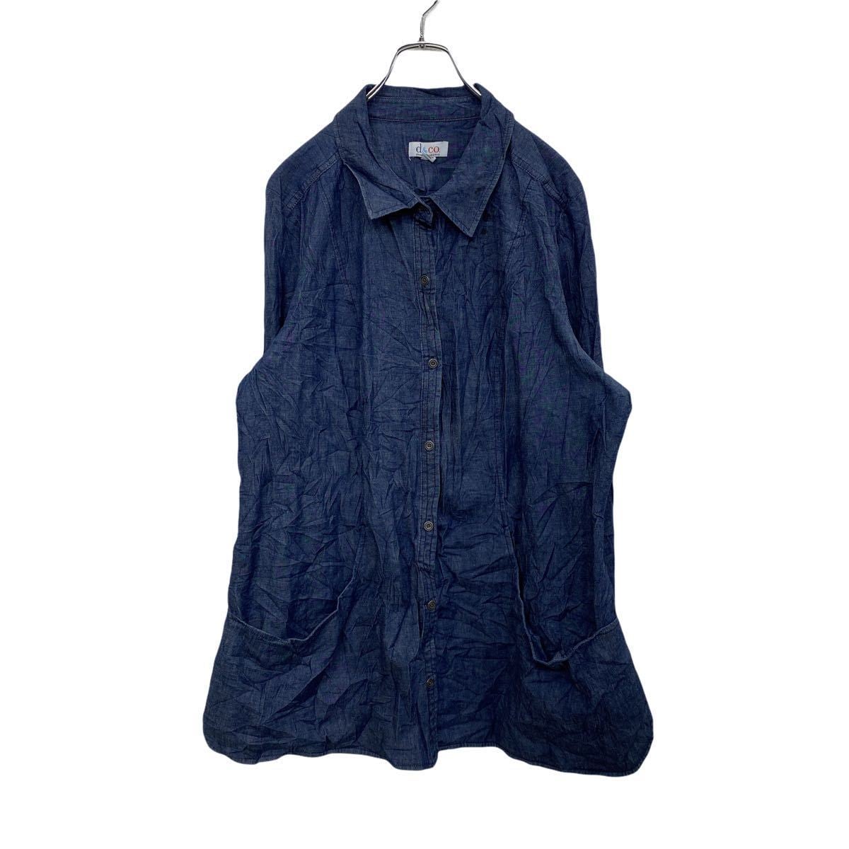 ORVIS デニムシャツチャイナシャツインディゴXL ORVIS デニムシャツチャイナシャツインディゴXL