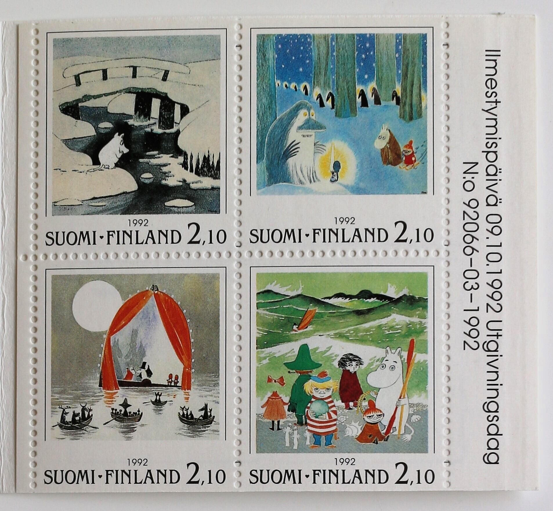 3872 外国切手 フィンランド 1992年 ムーミン アニメ 漫画 切手帳 3872 外国切手 フィンランド 1992年 ムーミン アニメ 漫画 切手帳 3872