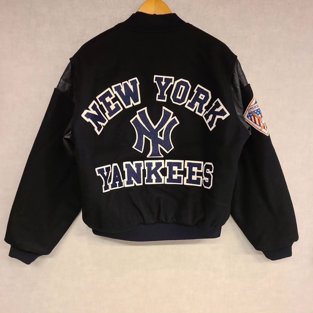 80s-90s USA製 ChalkLineチョークライン × MLB NEWYORK YANKEES ヤンキース スタジャン