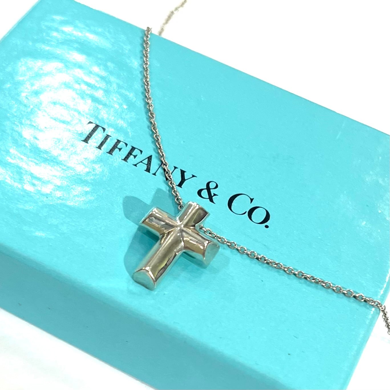TIFFANY&CO.】2605 テンダネスハート クロスネックレス SV925 41cm