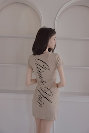 Back logo dress