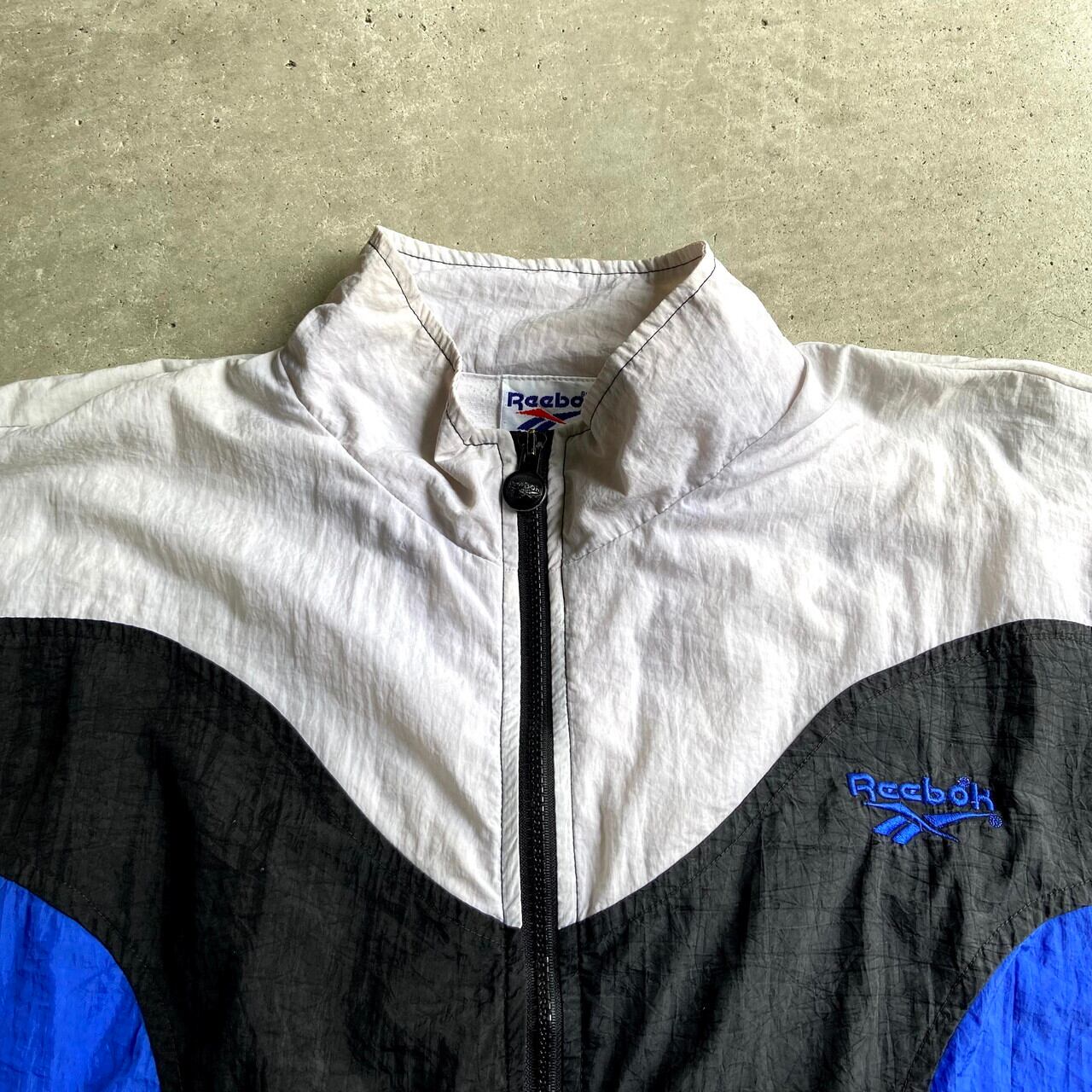 90年代 Reebok リーボック ワンポイント ロゴ刺繍 ナイロンジャケット