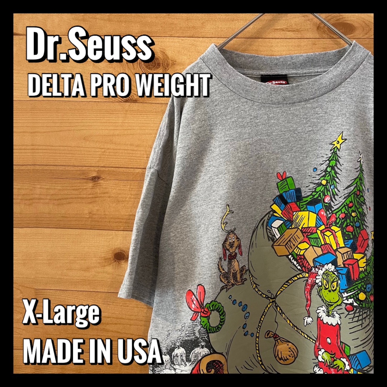 【DELTA】Dr.Seuss ドクタースース グリンチ 半袖 Tシャツ XL 両面プリント クリスマス US古着 アメリカ古着