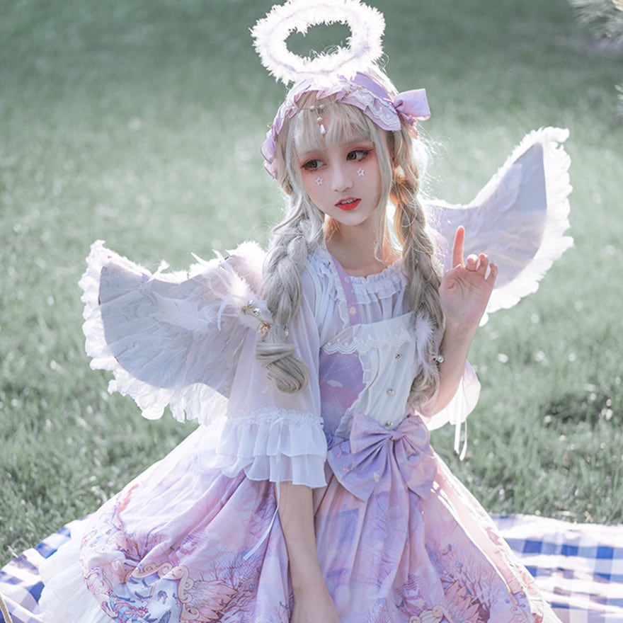 エンジェル カチューシャ ステッキ 天使の羽 天使界隈 コスプレ 3点