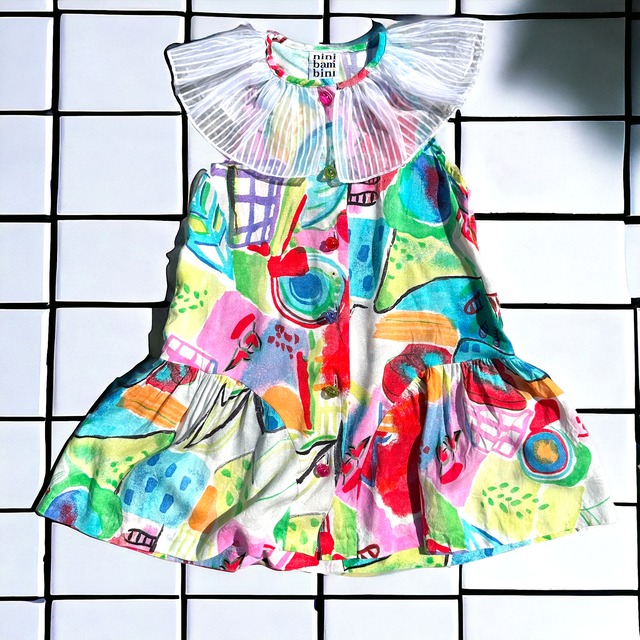 【KIDS】paint art colorful one-piece size:5 4.5歳前後