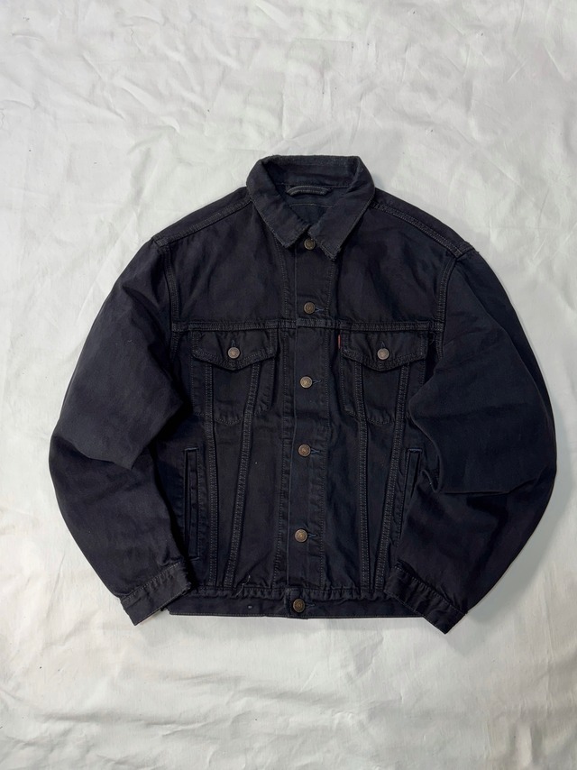 「L」Levis Denim Jacket (Black overdye)/v073