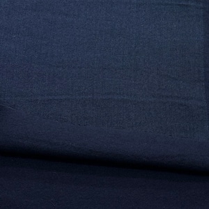 ★TC715◆2m◆ウール100%弱毛羽立ちソフトデニム調生地◆ネイビーブルー