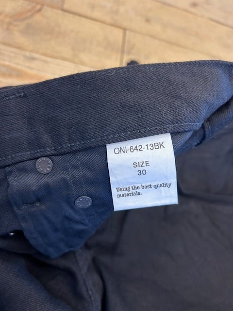 ONI DENIM(鬼デニム)13ozジェットブラックデニムジーンズ642-13BK