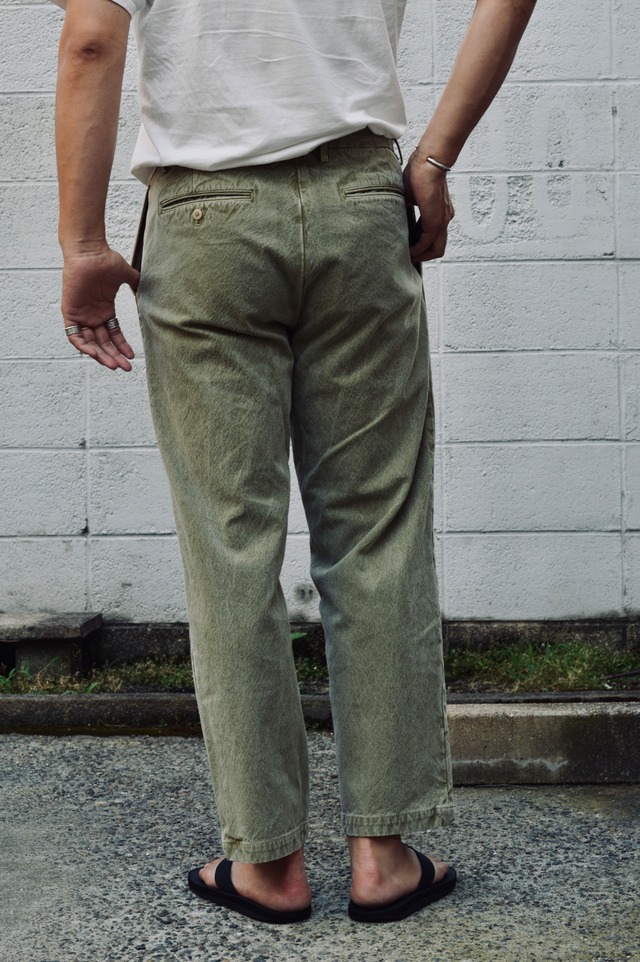 SEUVAS Made in Kurashiki Heavy Canvas Dyed Wash 2tuck Trousers ソウバス 倉敷頒布 帆布トラウザー