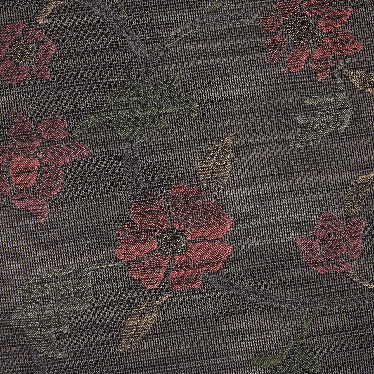 花唐草の模様 すくい織 夏八寸名古屋帯【中古】 | かわの屋