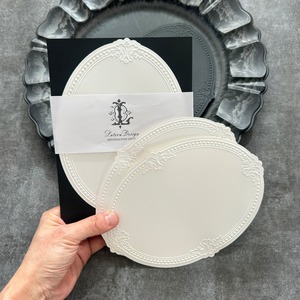 エンボスカード3枚セット // アンティークオーバル（LL）