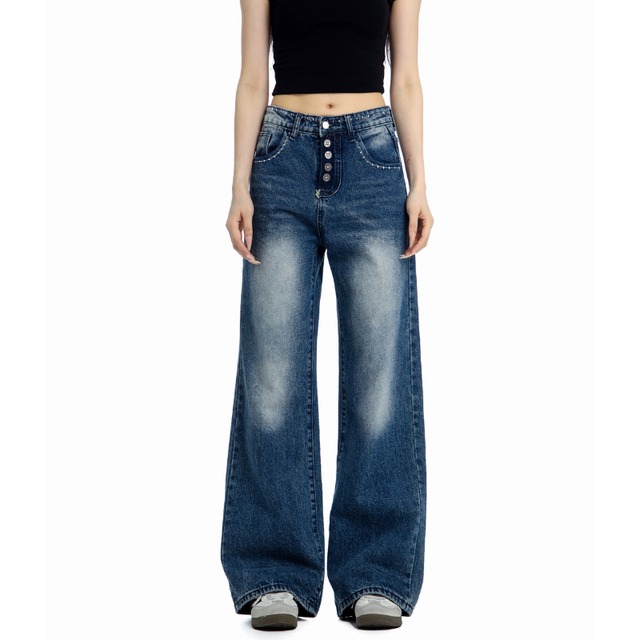 stitched design denim　ステッチデザインデニム　J1873