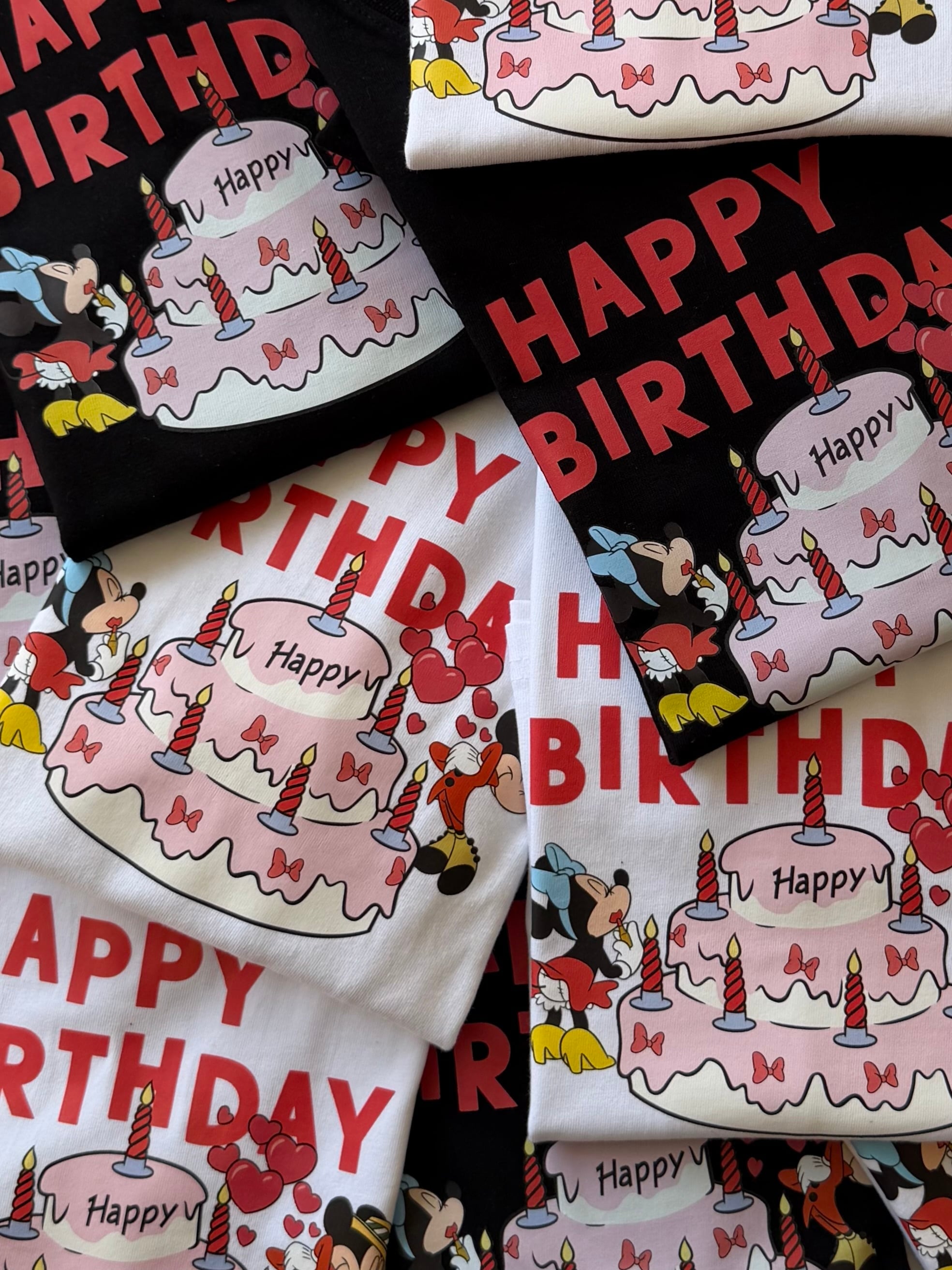 Happy Birthday disney ロンT （90〜140cm）4530