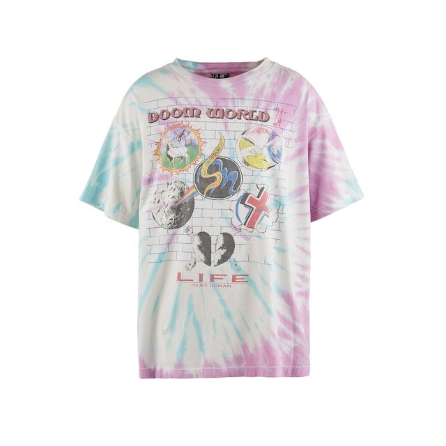 【SAINT MICHAEL】SM-YS8-0000-C46/LM_SS TEE/DOOR WRLD/TDYE