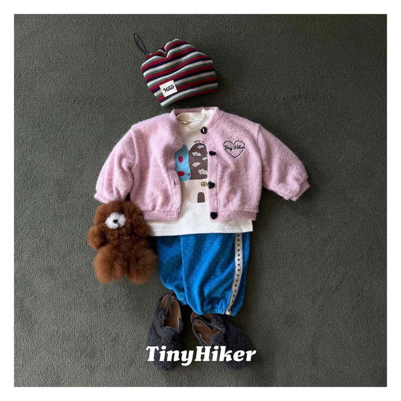 【取寄】Tiny Hiker マッシュルームTシャツ|冬服|韓国子供服