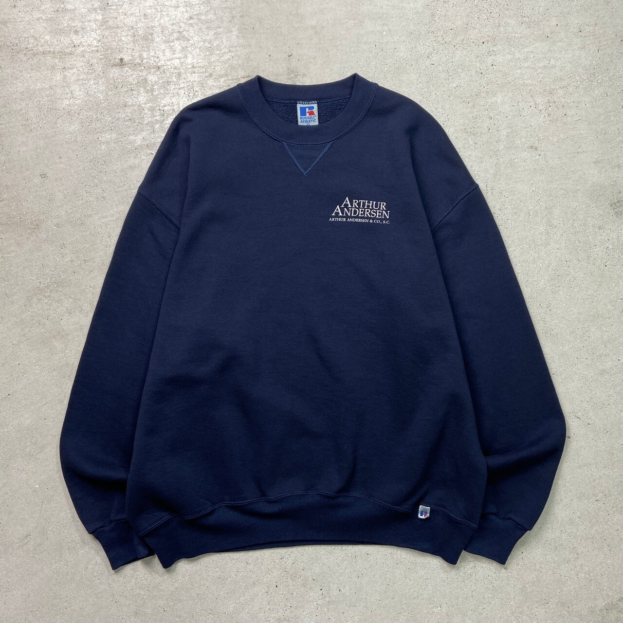 90年代 USA製 RUSSELL ATHLETIC ラッセル ARTHUR ANDERSEN 企業ロゴ 