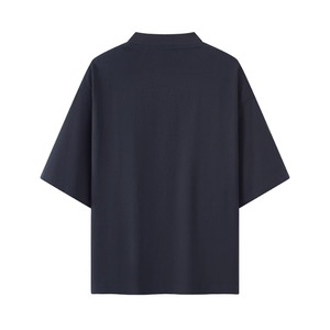 五分袖モックネックニュアンスカラーTシャツ　0733