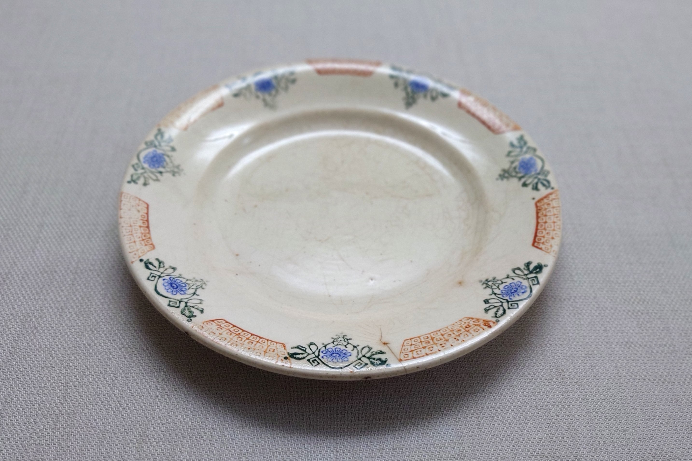 Longwy ロンウィー オクトゴナル プレート フランスアンティーク 小花