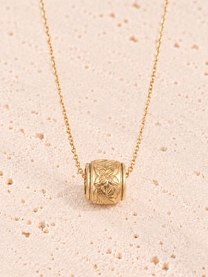 316L hawaiian barrel necklace #n55