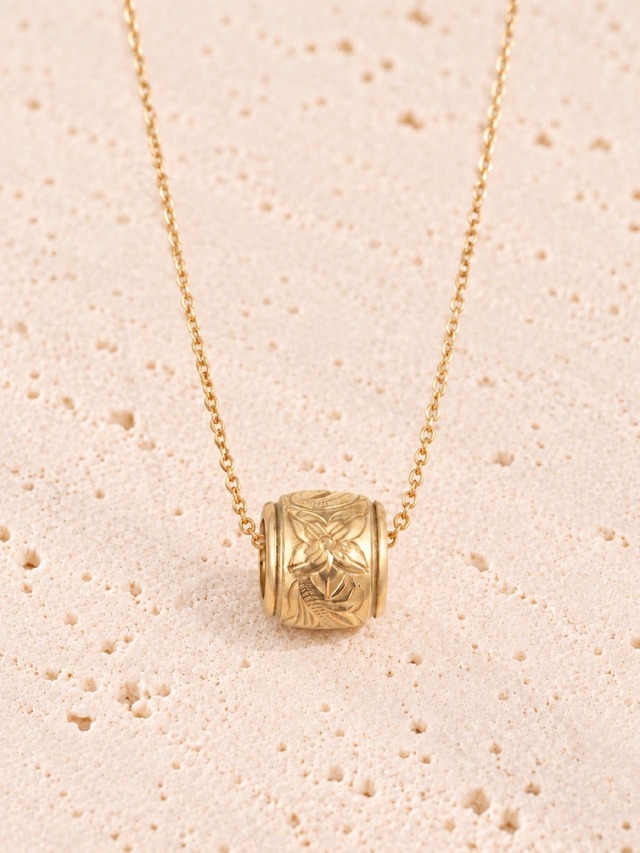 316L hawaiian barrel necklace #n55