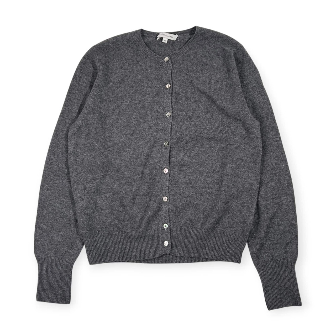 カシミヤ100% SEPT PREMIERES セットプルミエ ニット カーディガン 40/グレー レディース